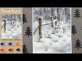 Landscape Watercolor - Snow Story (sketch & color mixing, Arches)NAMIL ART