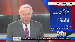 Ashtabula County reports first COVID-19 related death