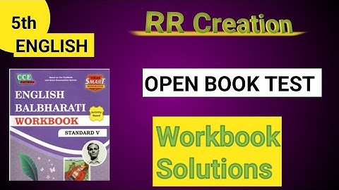 #std 5th #sub English #Open book test1 workbook answer #solution @rrcreations1310 #questionandanswer