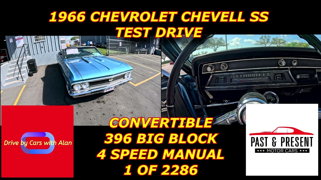 1966 CHEVROLET CHEVELLE 396 CI BIG BLOCK 4 SPEED TEST DRIVE AT