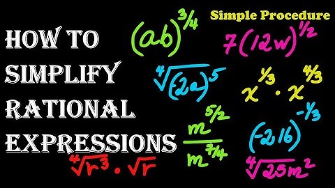 How To Simplify Rational Exponents