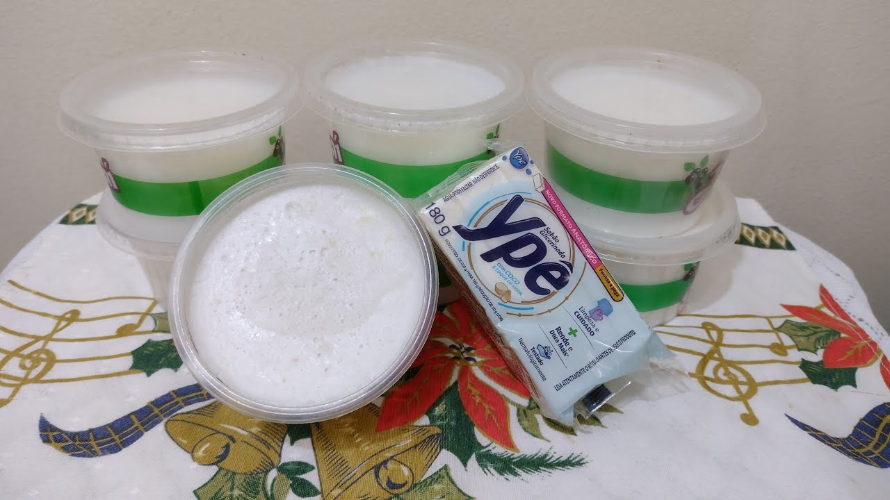 Com apenas 90g do sabão de coco da Ypê você faz 900g de pasta auto brilho sem esforço