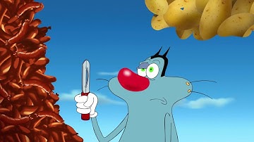 हिंदी Oggy and the Cockroaches 🍟 PEEL POTATOES 🍟Hindi Cartoons for Kids