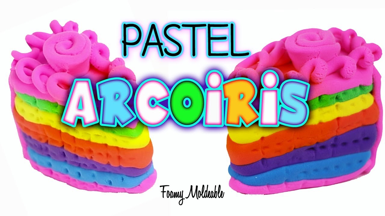 MINIATURA PASTEL ARCOIRIS FOMI MOLDEABLE / Manualidades con Mariel Picazo -  YouTube