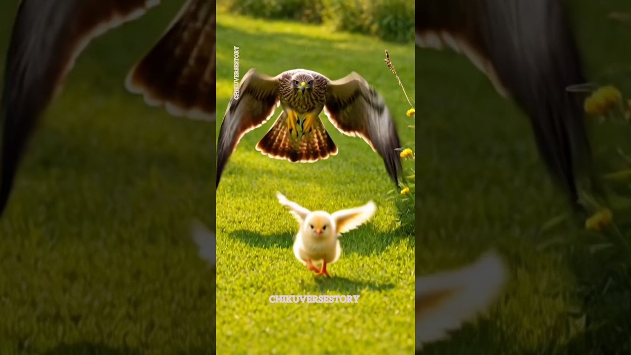 😢🐔🐥 A hen fights with boys to protect her chick🐔🐥