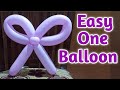 Easy one balloon bow  balon pita