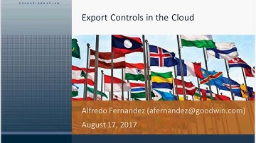 17. Export Controls in the Cloud