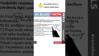 Dil Bilgisi Taktik 13 Tyt Yks Kpss Türkçe Soru Çözümü