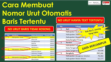 Cara Membuat Nomor Urut Otomatis Di Excel Hanya Baris Tertentu Yang Diinginkan Sesuai Kriteria