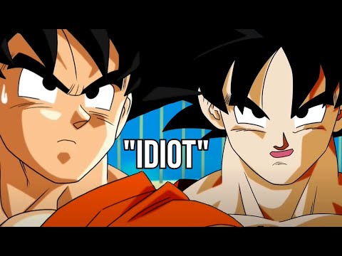 DID THIS ANIMATION GO TOO FAR??? SUPER GOKU TALKS TO Z GOKU FACE TO FACE | DBS VS DBZ ANIMATION