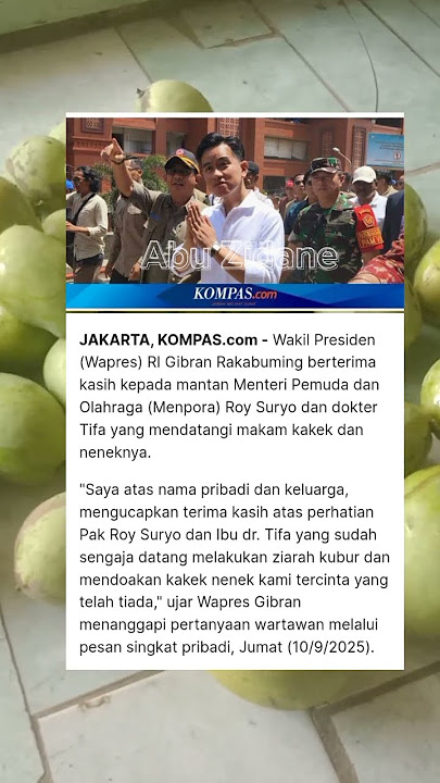 Gibran : Terima Kasih Kepada Roy Suryo Dan Dr Tifa #news #beritaterkini #fypシ゚viral