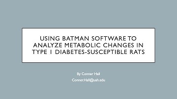 Using BATMAN Software to Analyze Metabolic Changes in Type 1 Diabetes-Susceptible Rats