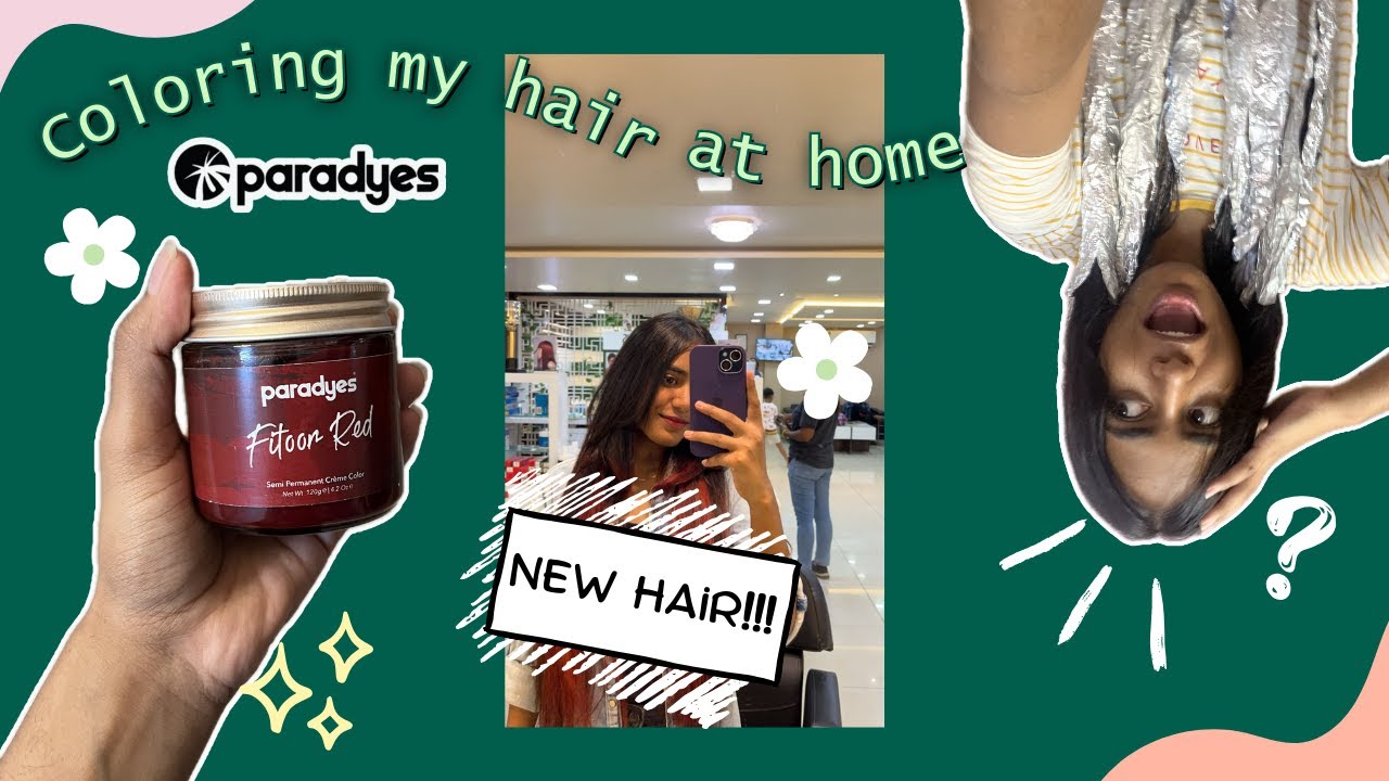 Coloring my hair w/@birdsofparadyes Semi-Permanent Hair color / Fitoor Red / My thoughts🫣💇🏻‍♀️