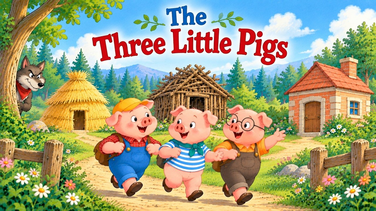 絵本 The Three Little Pigs 絵本のPDFデータは期間限定無料配布中