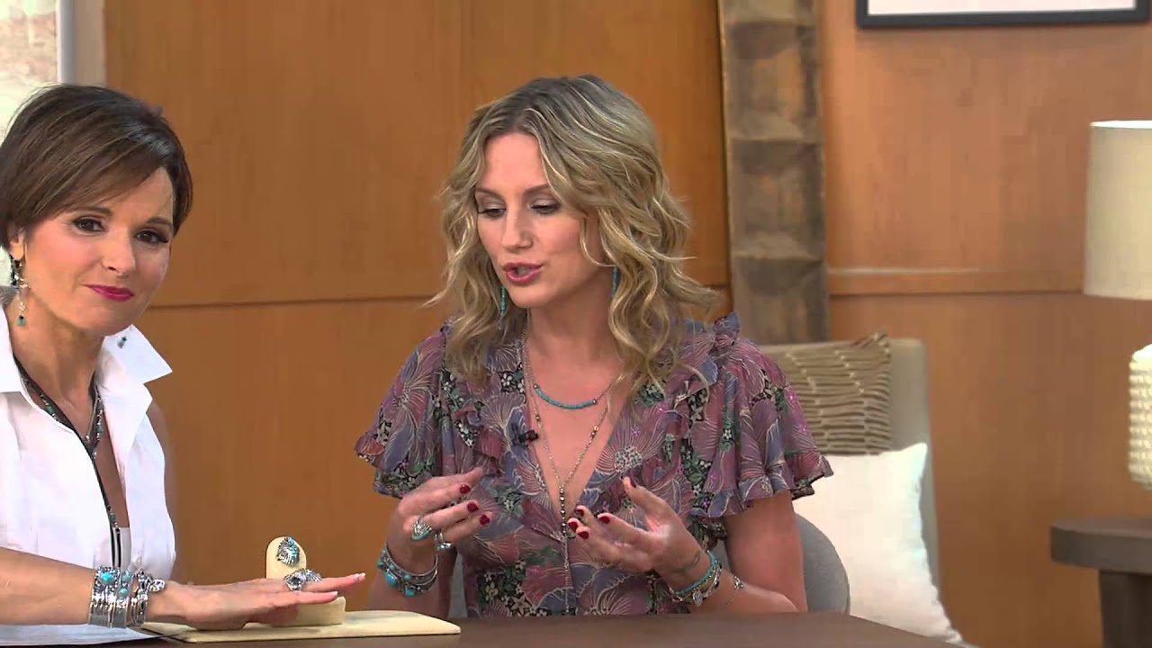 Jennifer Nettles Sterling Bold Domed Gemstone Ring with Nancy Hornback