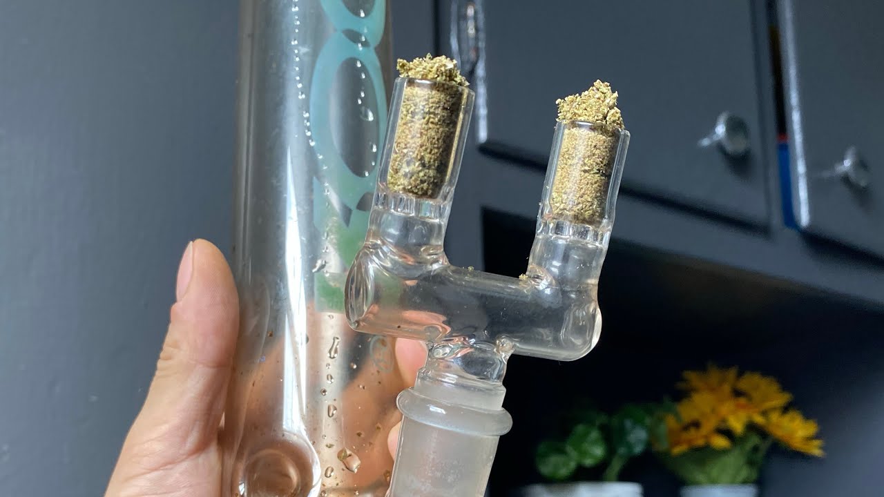 Biggest Double Barrel Kief Bong Rip!!