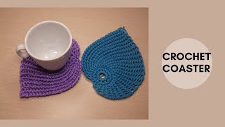 Amazing coaster in shape of leaf crochet/free tutorial