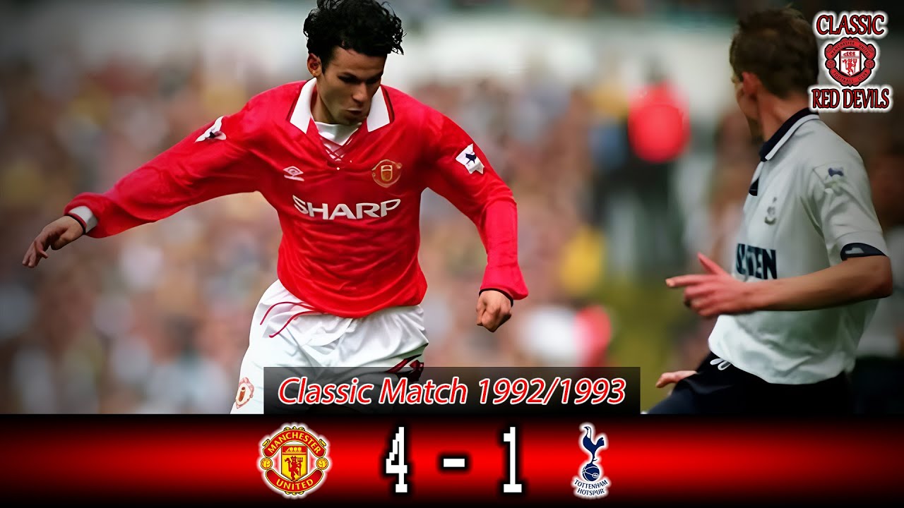 Extended Highlights Man Utd 4 - 1 Tottenham Premier League 1992/93 Classic Match Manchester United