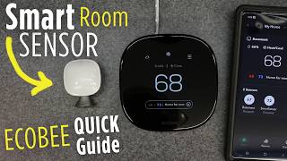 LINK or Pairing a SMART Room Sensor | Ecobee Premium Enhanced Essential Thermostat (QUICK Guide)