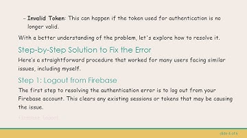 Solving Firebase Authentication Issues: How to Fix the "Failed to Get Firebase Project" Error