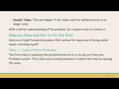 Solving Firebase Authentication Issues: How to Fix the "Failed to Get Firebase Project" Error