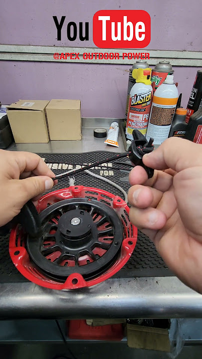 How-to repair a broken rope on a Honda recoil starter (vertical)
