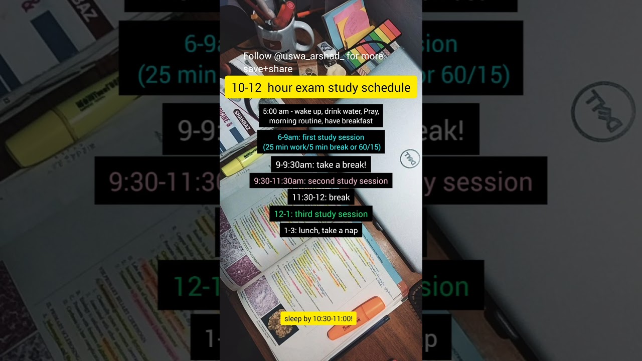 10 hour study time table | MDCAT Schedule 