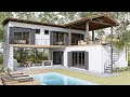 Shipping container house  enjoying moments