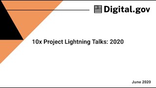 10x Project Lightning Talks: 2020