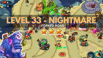 King of Defense: Level 33 NIGHTMARE / FORKED ROAD / with basic heroes