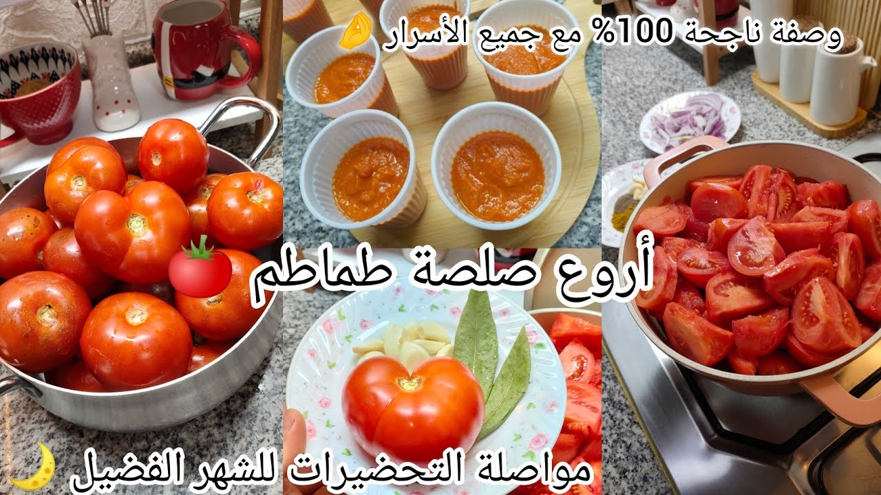 أنجح وأروع صلصلة الطماطم 🍅 وصفة ناجحة 100%مع جميع الأسرار 🤌 مواصلة التحضيرات لشهر رمضان المبارك 🌛