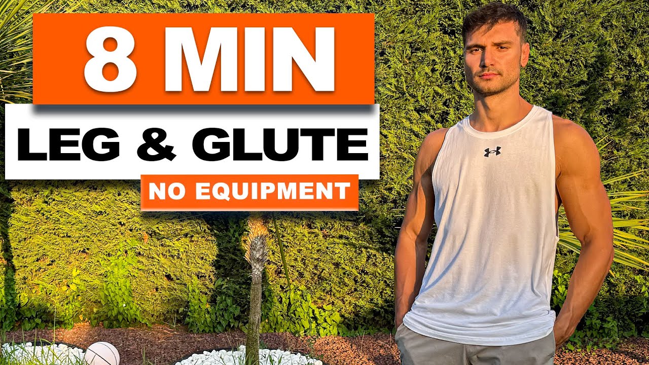 8 Min Leg and Glute Workout // Leg Exercises No Equipment | velikaans ...