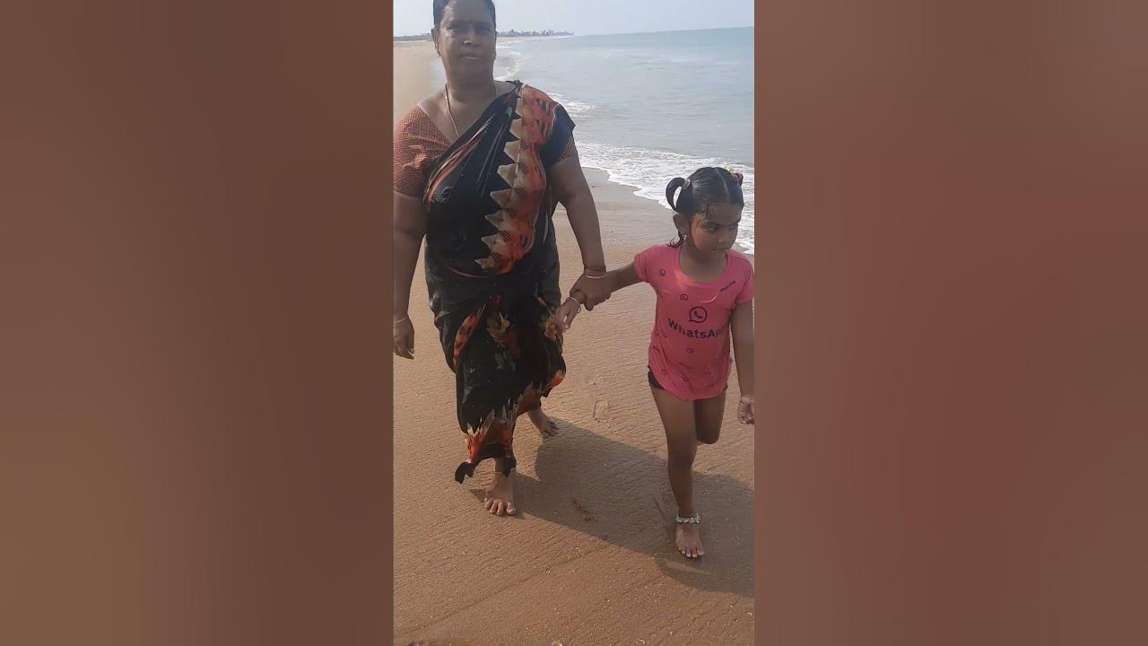 #katupali beach#grandma and daughter walk - YouTube