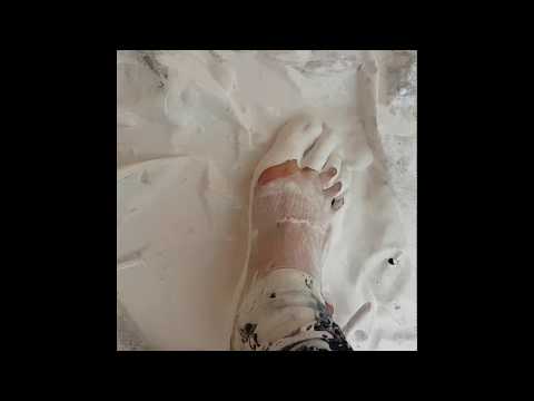 Bare feet in paint- by Mila