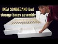 IKEA SONGESAND Bed storage boxes assembly