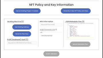 Cardano NFT "Tangz Tools" Vending Machine | Open Source | Wild Tangz