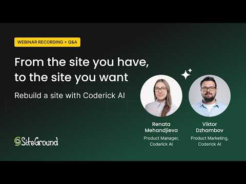Coderick AI: Rebuild a Website From URL - Webinar + Q&A