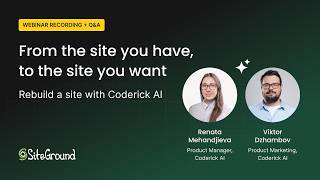 Coderick AI: Rebuild a Website From URL - Webinar + Q&A