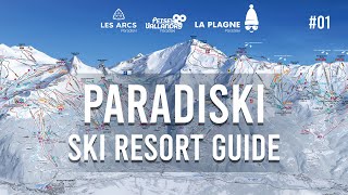 Paradiski Ski Guide: Skiing from La Plagne to Les Arcs in the morning.