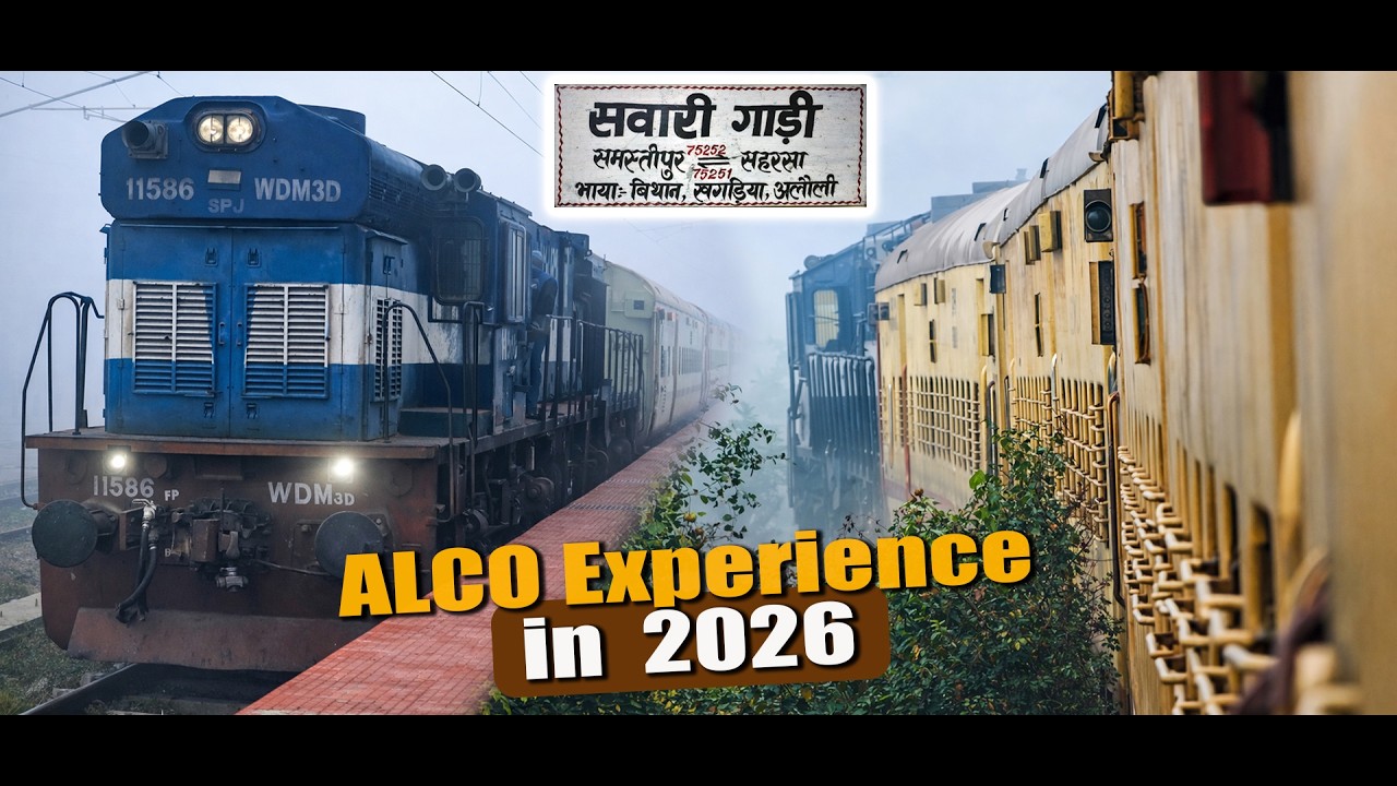 SAMASTIPUR - SAHARSA Passenger Journey - Via BIDHAN, ALAULI | ALCOs in 2026 (Indian Railways)