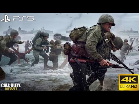 Call of Duty WWII: D-Day 4K HDR PS5 Gameplay 