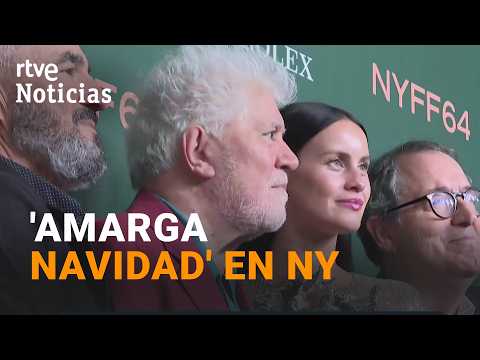 Pedro Almodóvar habla para el Telediario en el estreno en Nueva York de 'Amarga Navidad' | RTVE