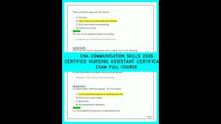 CNA Communication Skills 2026: Master the Exam with This Complete Prep Course