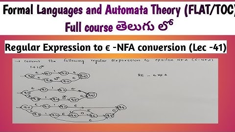 regular Expression to epsilon NFA conversion | conversion of regular Expression to ϵ -NFA