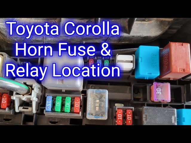 Horn Fuse And Relay Location On A 2003 2004 2005 2006 2007 2008 Toyota  Corolla - YouTube
