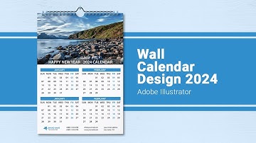 How To Make A Wall Calendar Design 2024 In Illustrator | Creative Calendar Design Tutorial