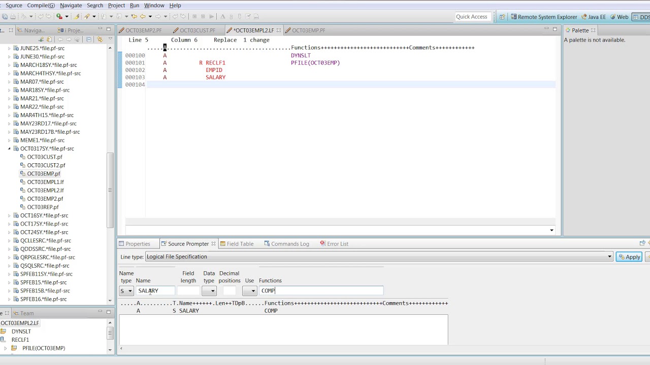 Working with Logical Files - Select, COMP Keyword and Dynamic Select ...