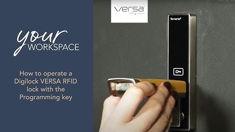 How to operate a Digilock VERSA RFID lock with the Programming key