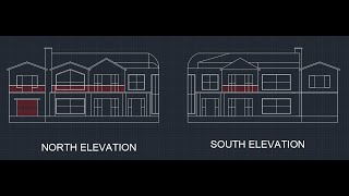 AutoCAD Time-lapse : House Plan and Elevation Design | Ideas