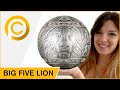  big five lion  spherical 1 kg kilo silver coin 1000 francs djibouti 2021